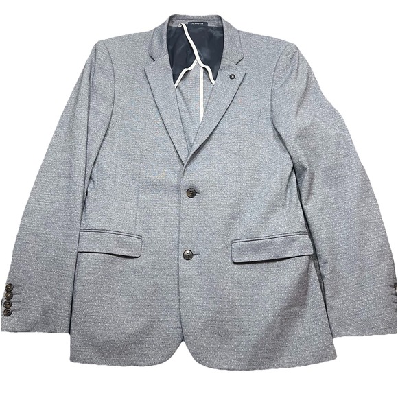 7 Diamonds Blazer FELICIO FLEX Casual Jacket Men's Small Light Blue Jersey Knit - Picture 2 of 16